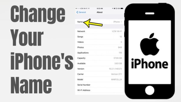 How to change iPhone name