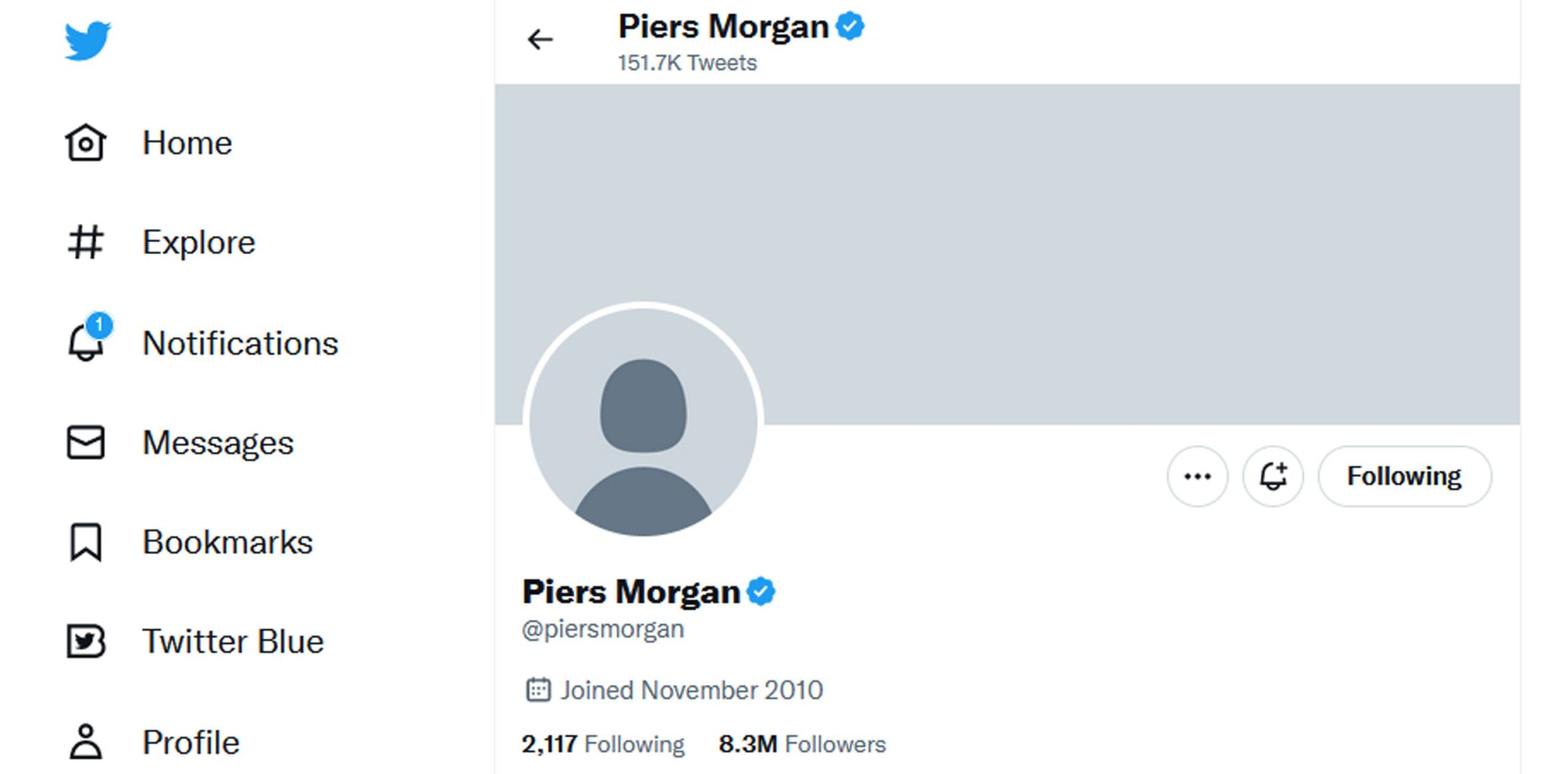 Piers Morgan and Twitter